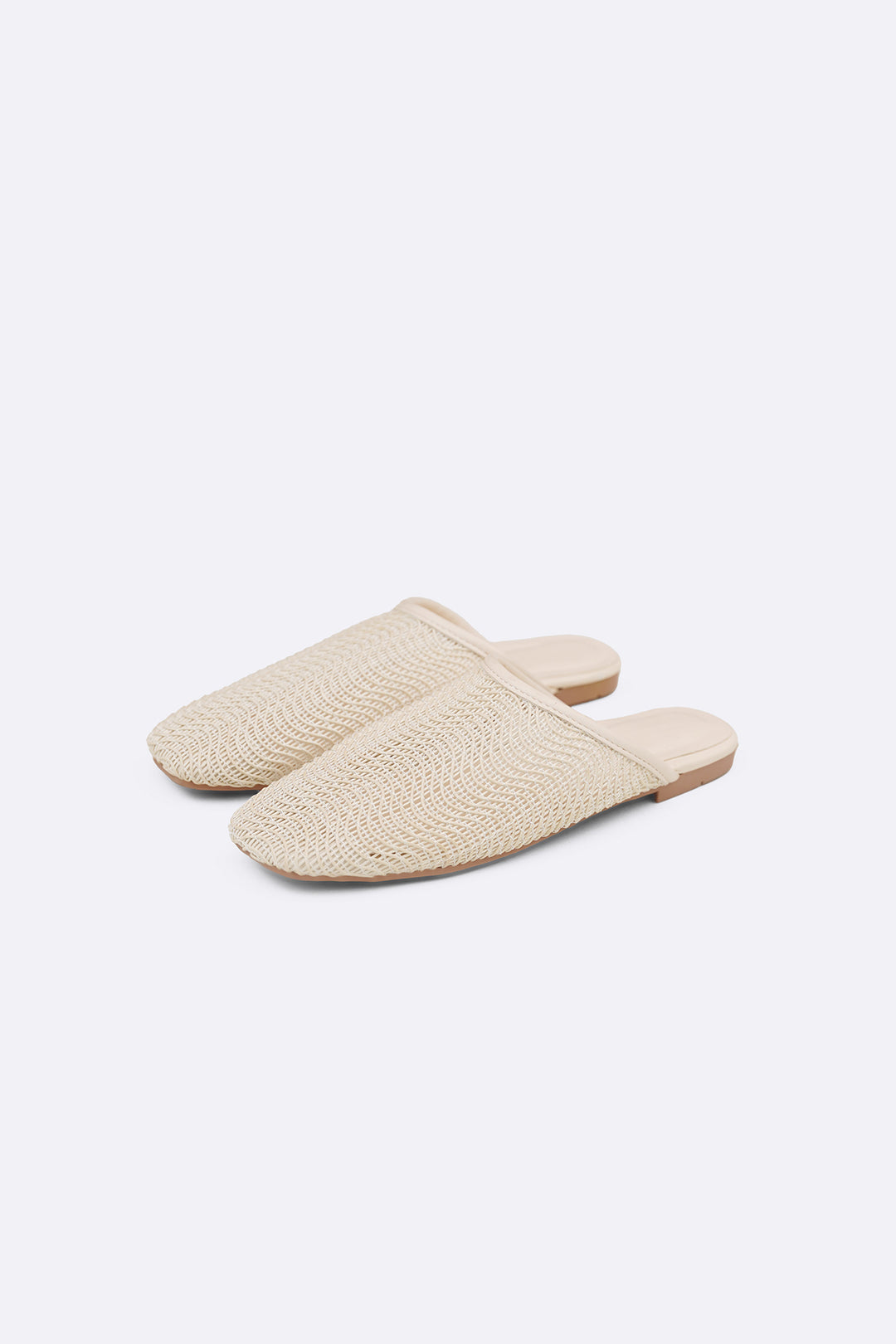 WHITE SOFT BR MULES