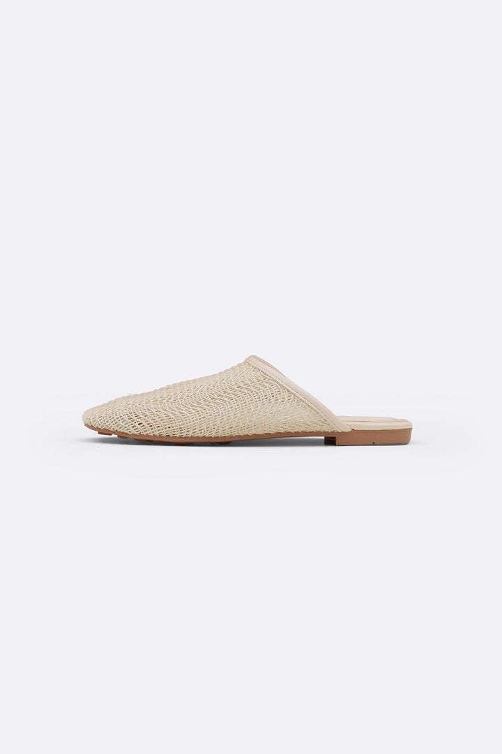 WHITE SOFT BR MULES