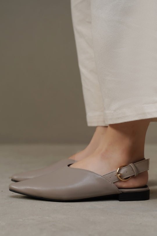 TAUPE SLINGBACK PUMPS