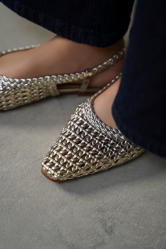 WEAVE SLINGBACKS