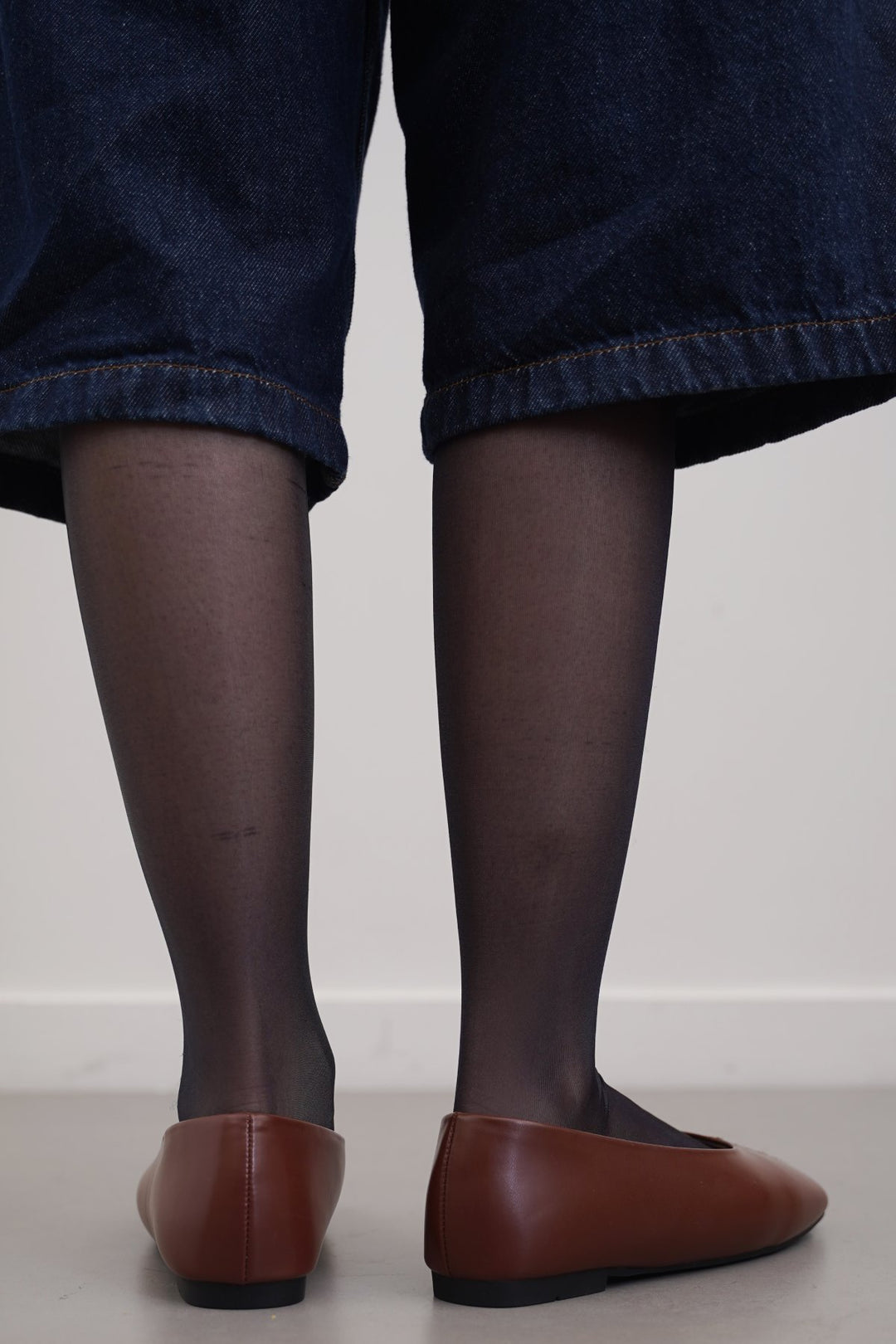 COFFEE TOP-STITCH PUMPS