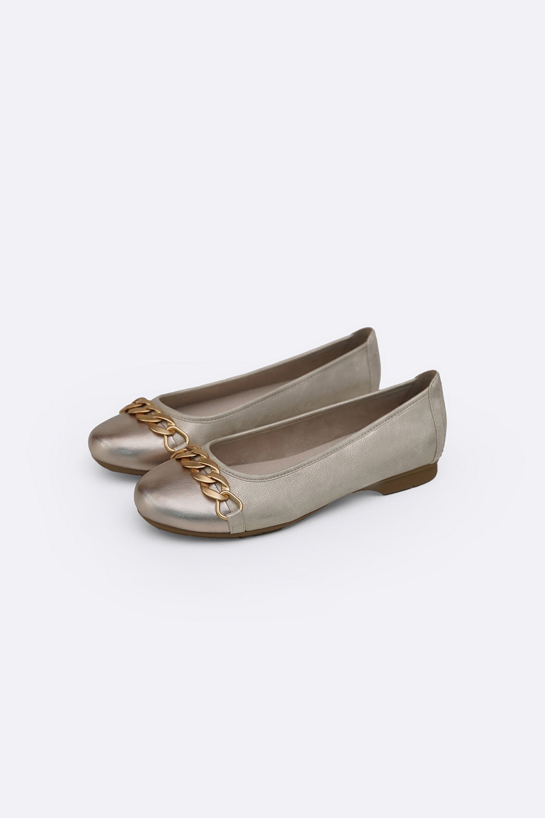 GOLD TOE-CAP MAMA PUMPS