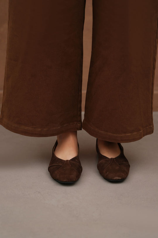 DARK BROWN COLETTE LEATHER PUMPS