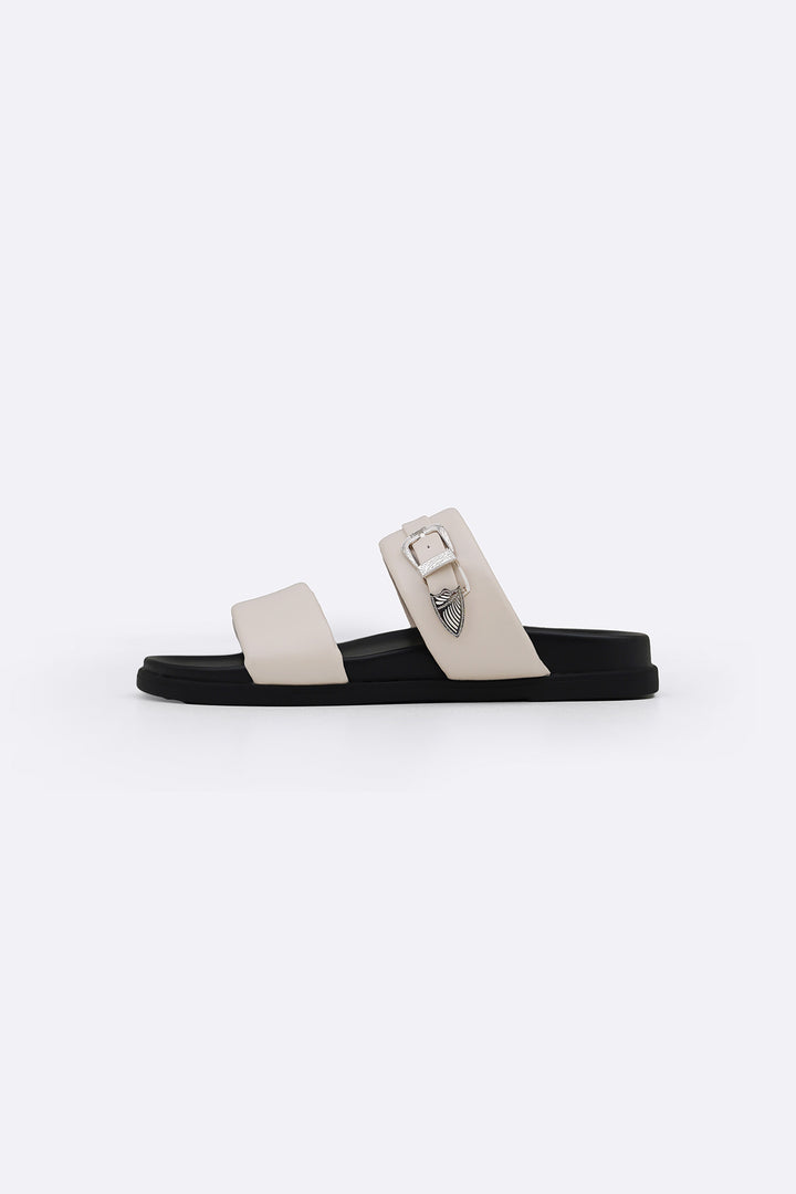 CREAM SOFT PALM DRIFT SLIDES