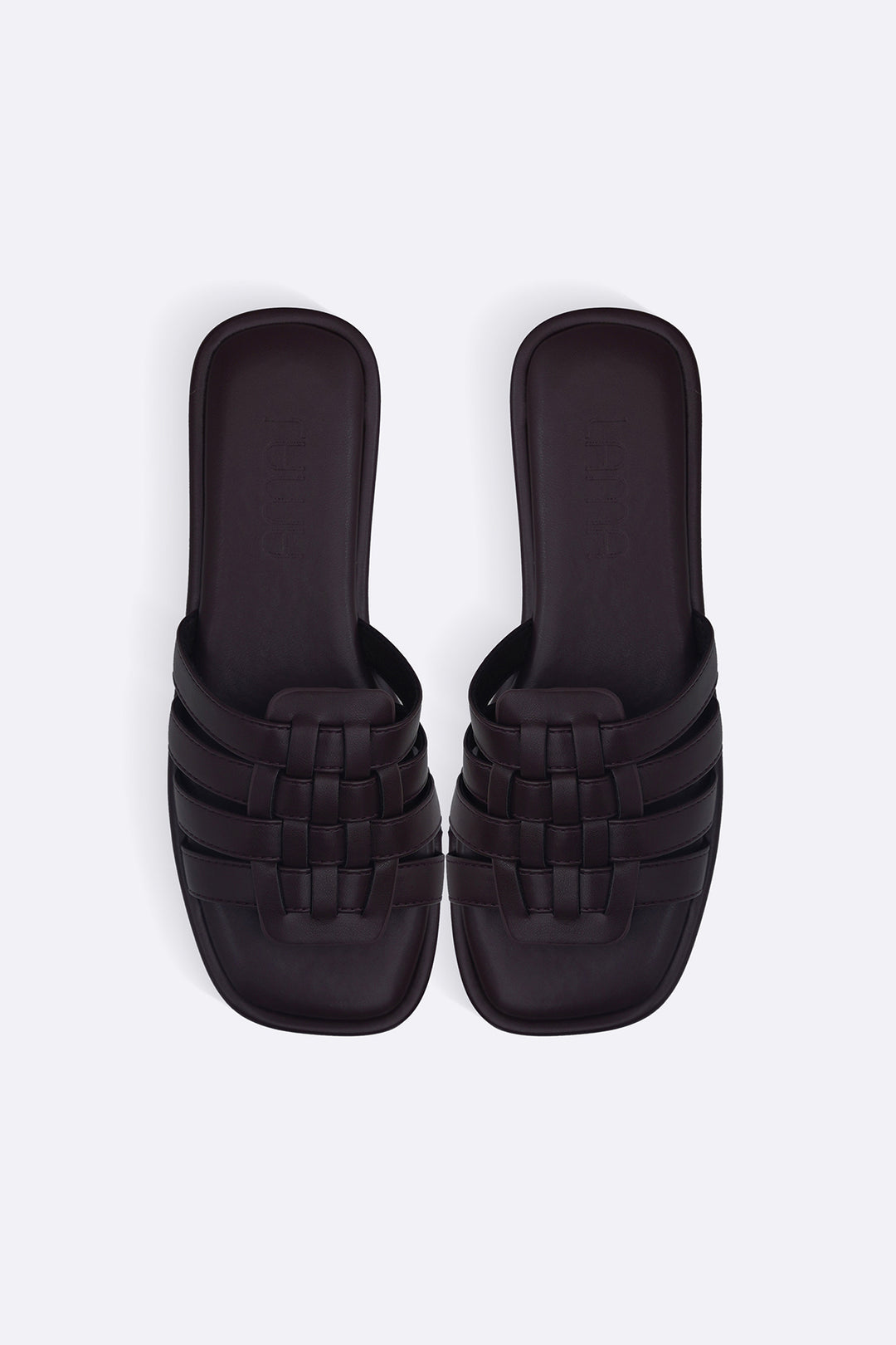 DARK BROWN VENETO CAGED SLIDES