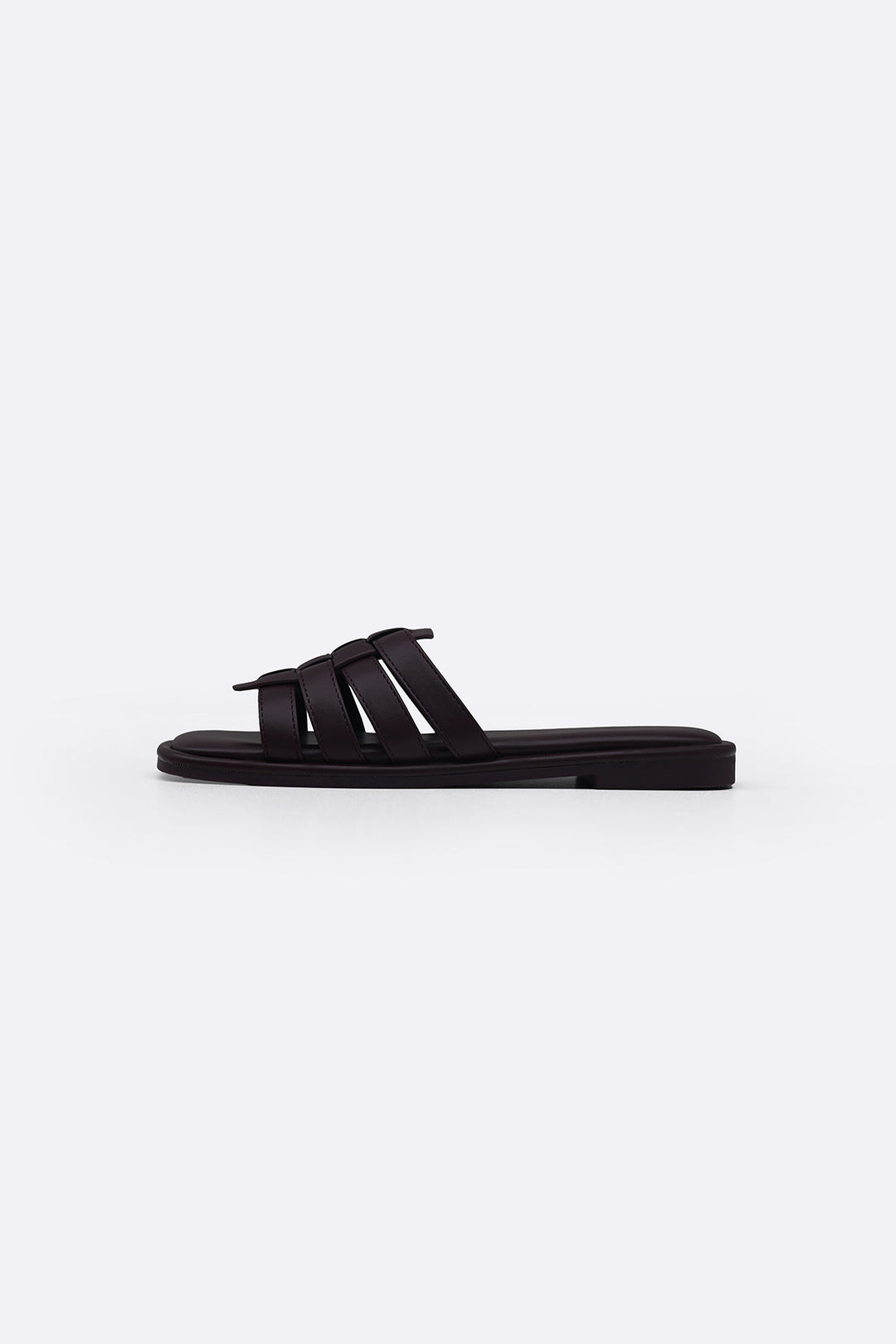 DARK BROWN VENETO CAGED SLIDES