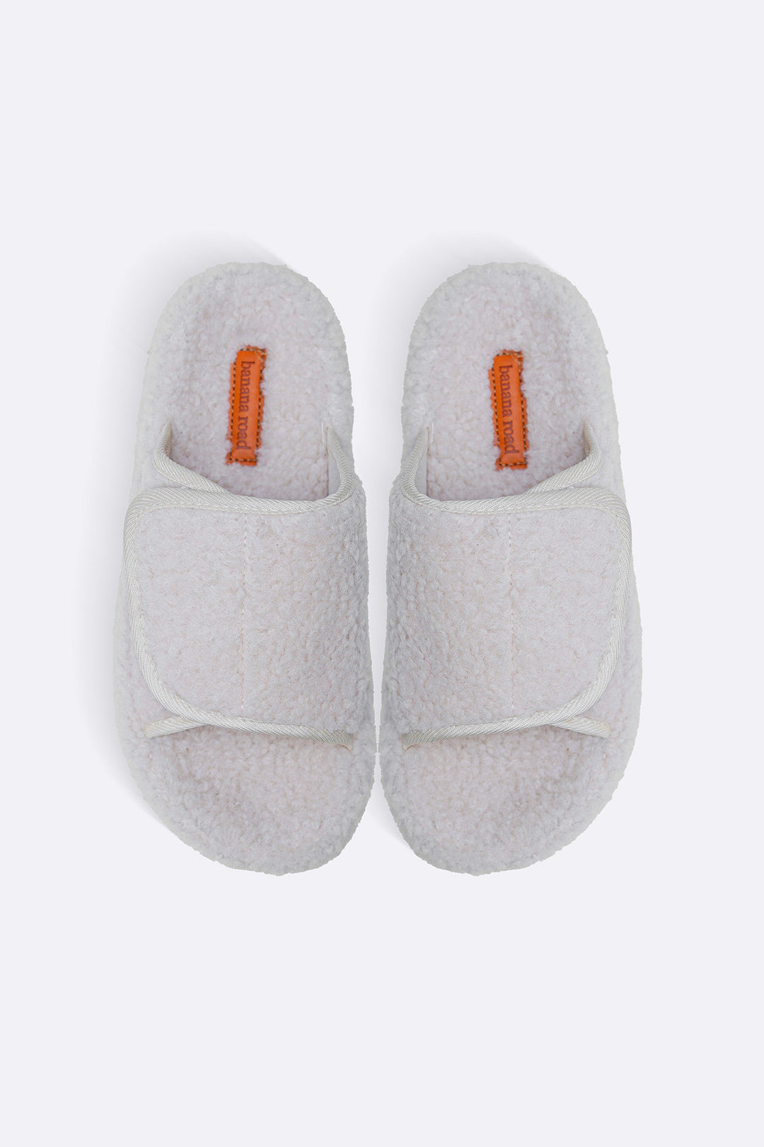 CREAM TEDDY FUR SLIDES