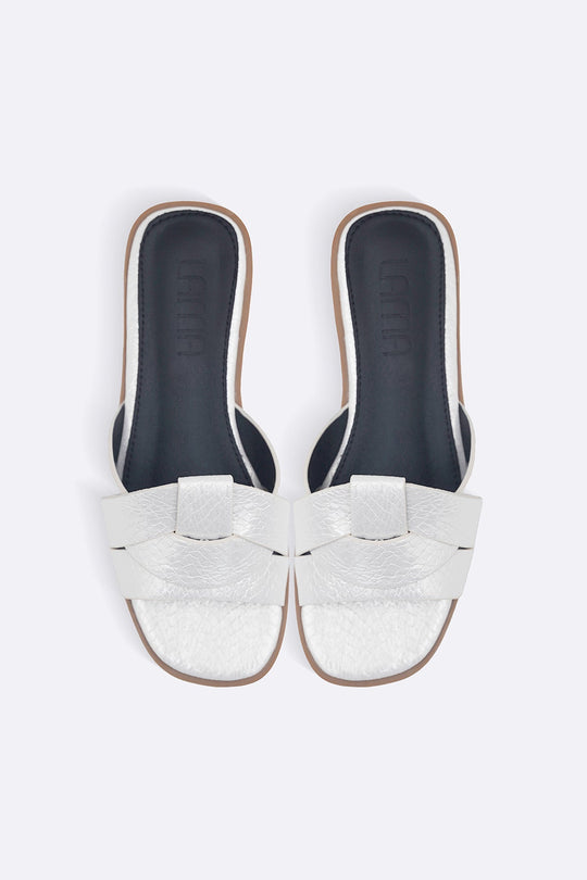 OFF WHITE PYTHON GLAZE SLIDES
