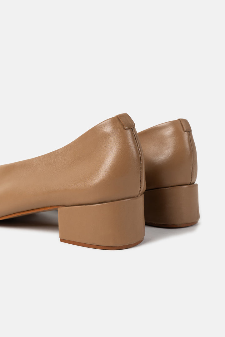 ZELIA LEATHER BLOCK HEELS