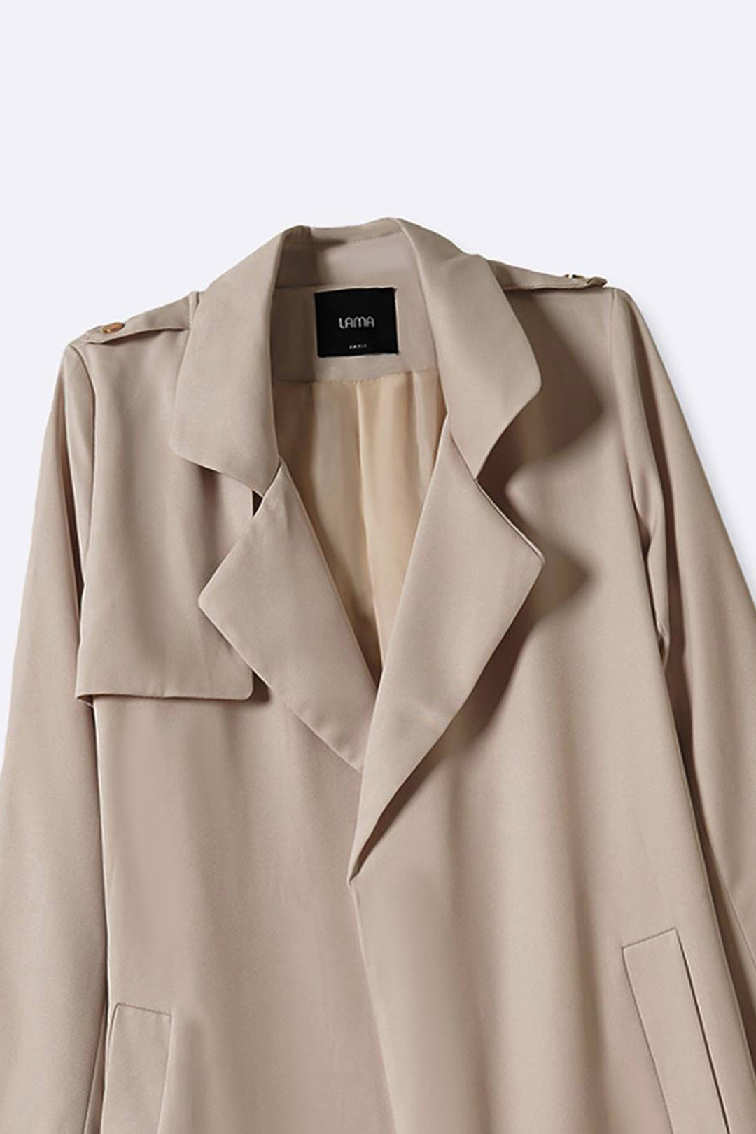 BEIGE-CLASSIC TRENCH COAT