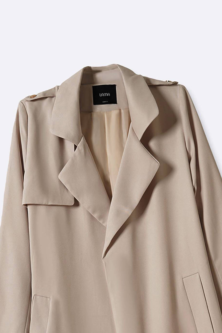 BEIGE-CLASSIC TRENCH COAT