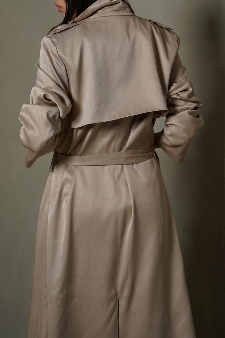 BEIGE-CLASSIC TRENCH COAT