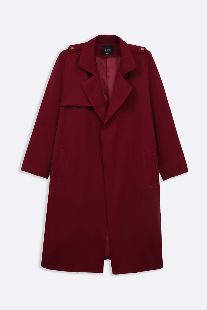 RED-CLASSIC TRENCH COAT
