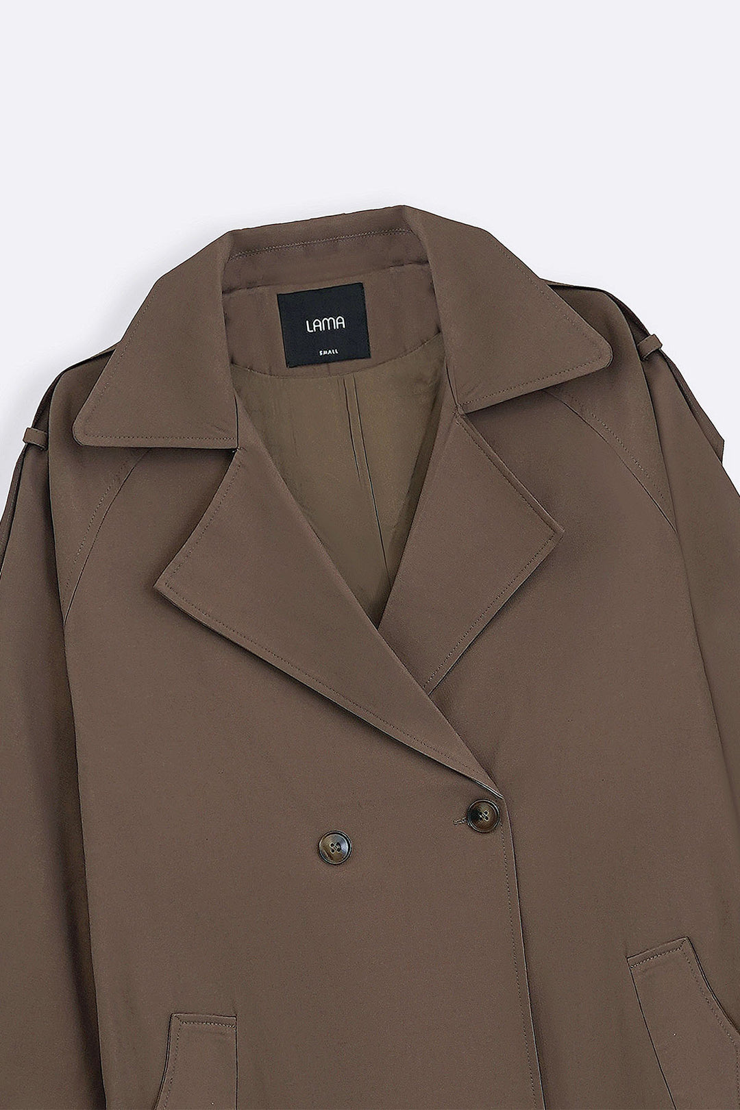 BROWN ESSENTIAL TRENCH COAT