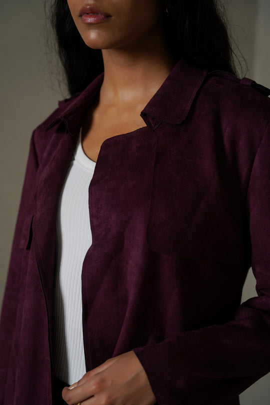 SUEDE TRENCH COAT