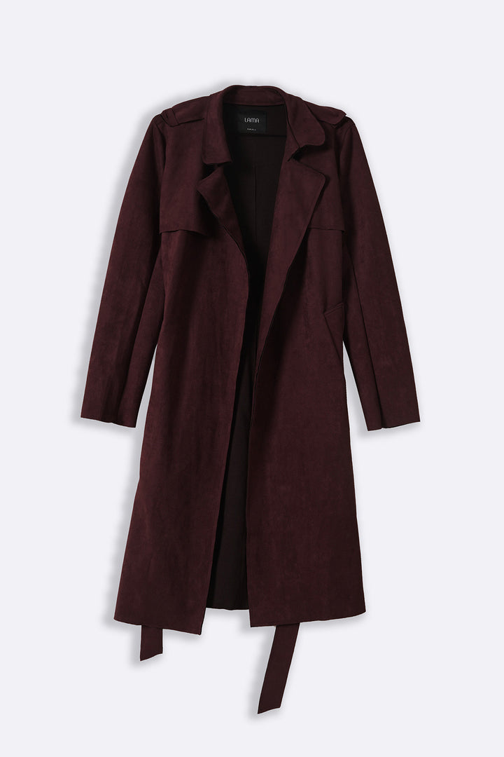 SUEDE TRENCH COAT
