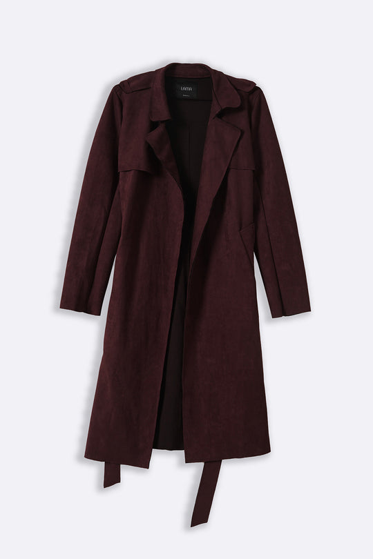 SUEDE TRENCH COAT