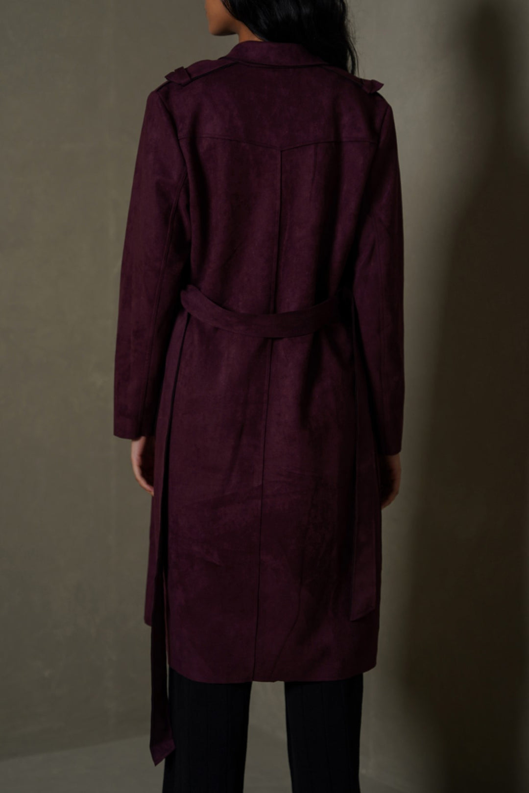SUEDE TRENCH COAT