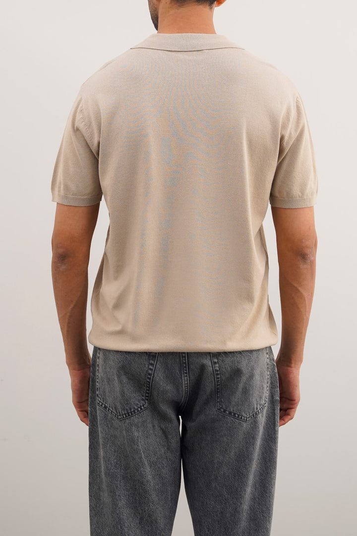 BEIGE TEXTURED POLO