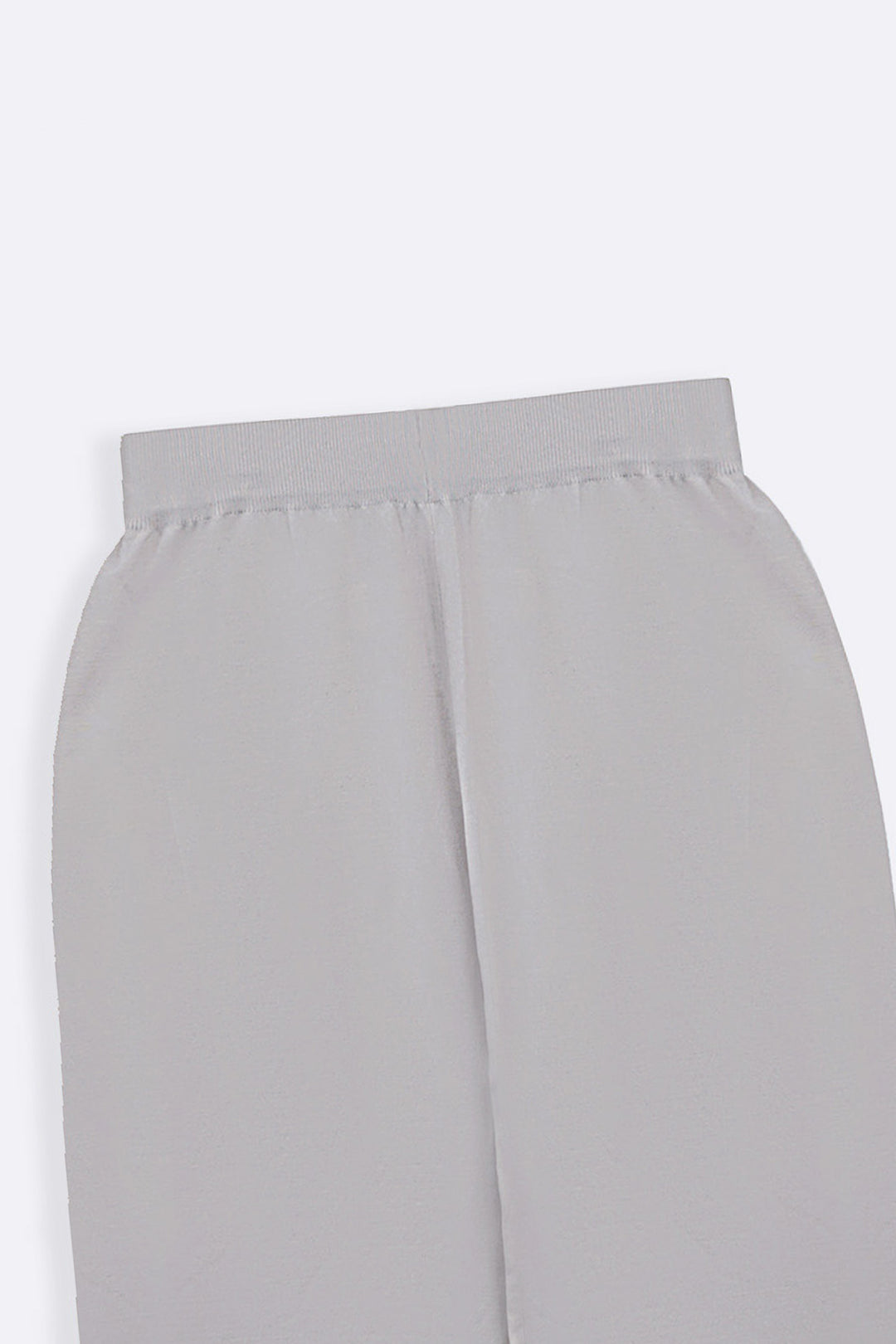 CREAM SOFT-KNIT STRAIGHT TROUSERS