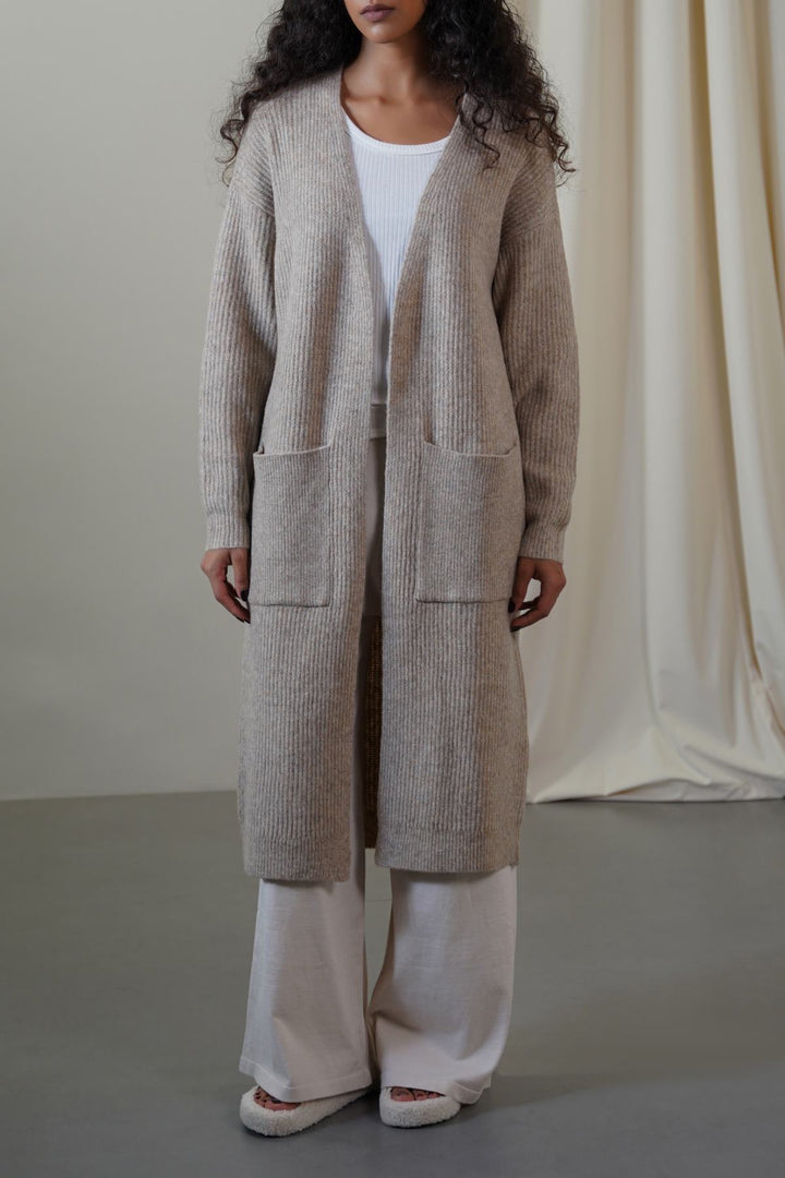 BEIGE VIENNA WOOLY CARDIGAN