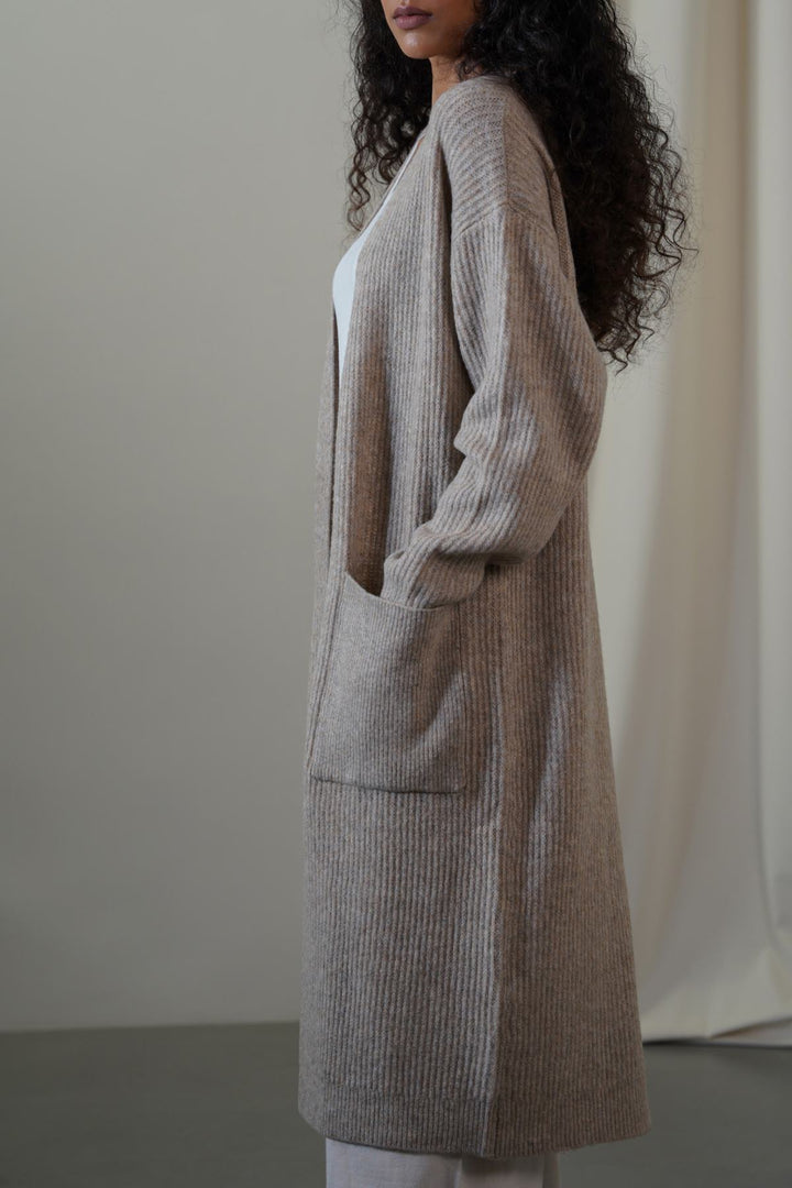 BEIGE VIENNA WOOLY CARDIGAN