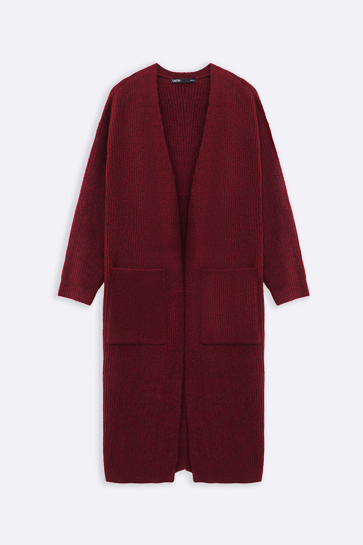 RED VIENNA WOOLY CARDIGAN