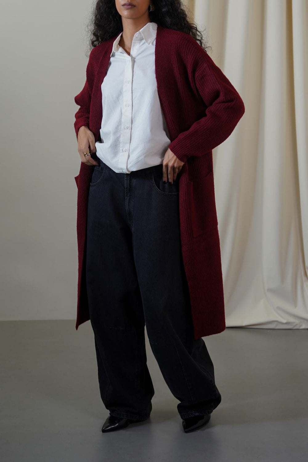 RED VIENNA WOOLY CARDIGAN