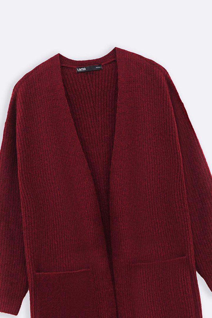 RED VIENNA WOOLY CARDIGAN