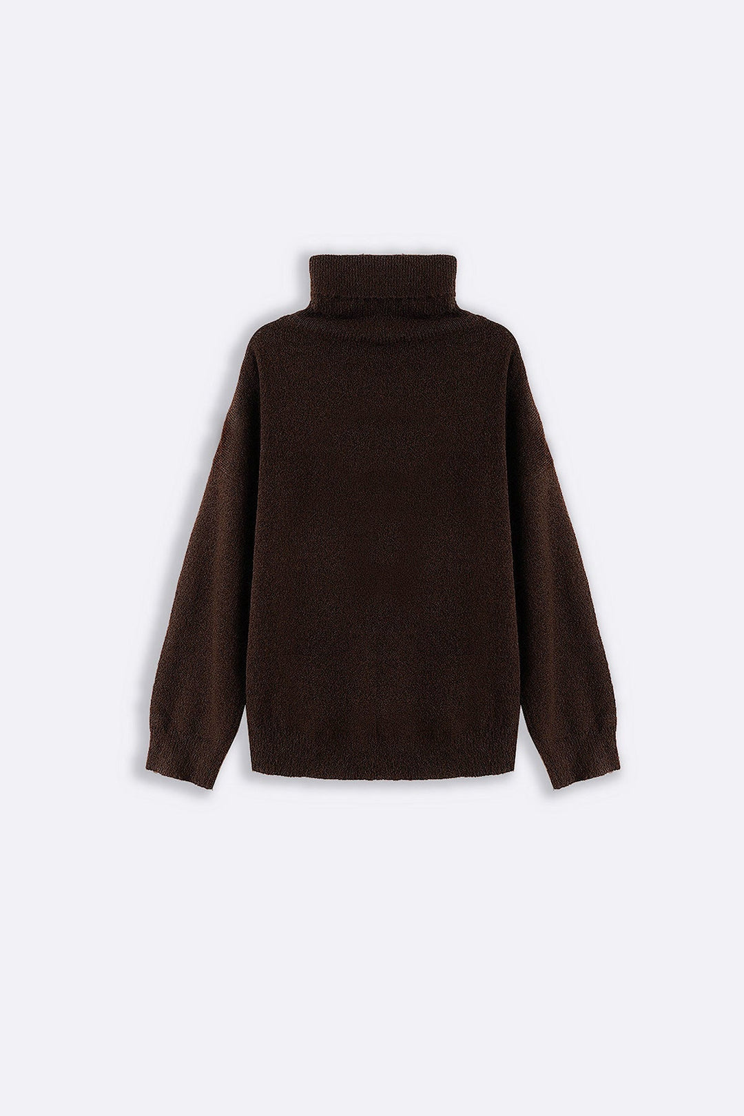 BROWN MANHATTAN HIGH NECK SWEATER