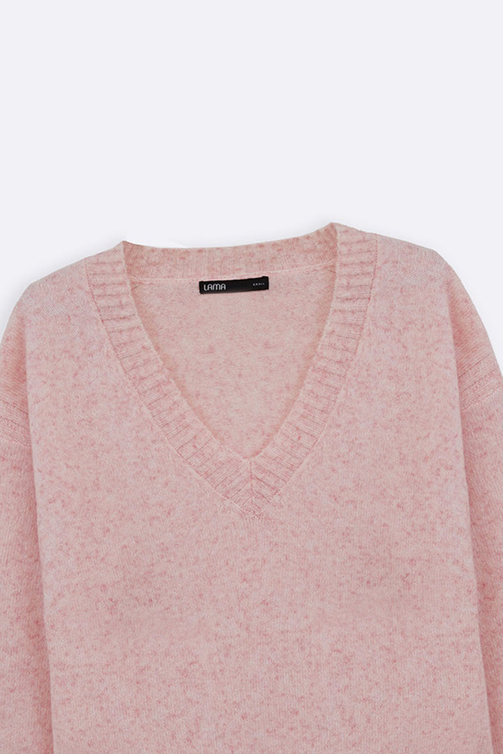 PINK CLASSIC V-NECK JUMPER