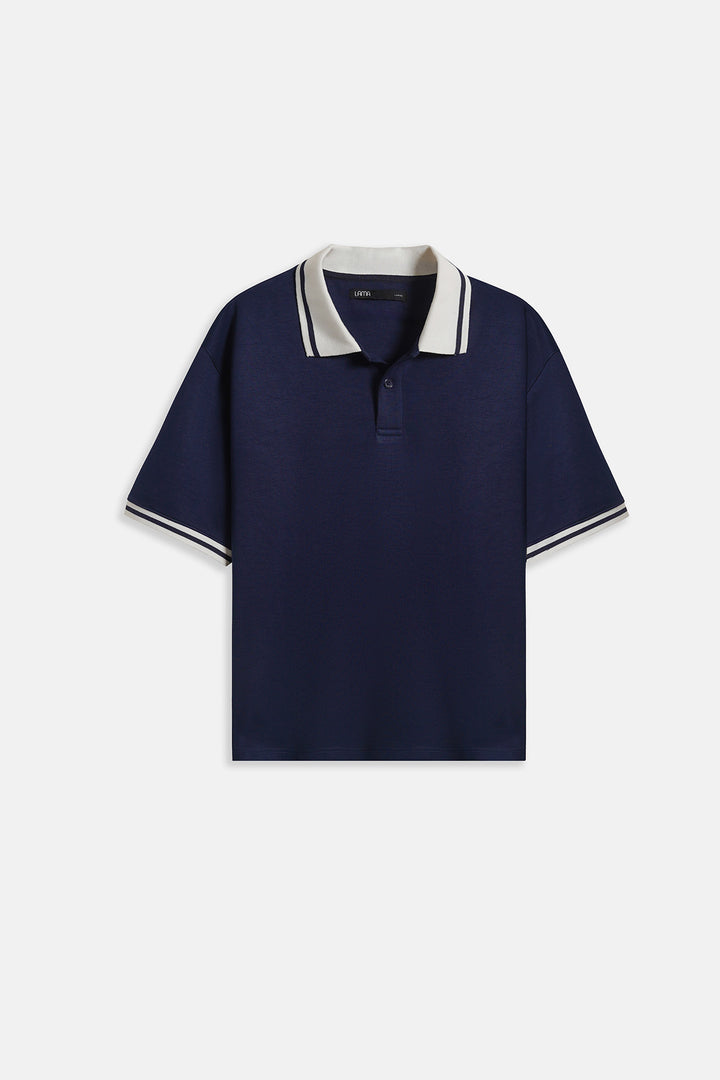 NAVY CONTRAST TRIM POLO