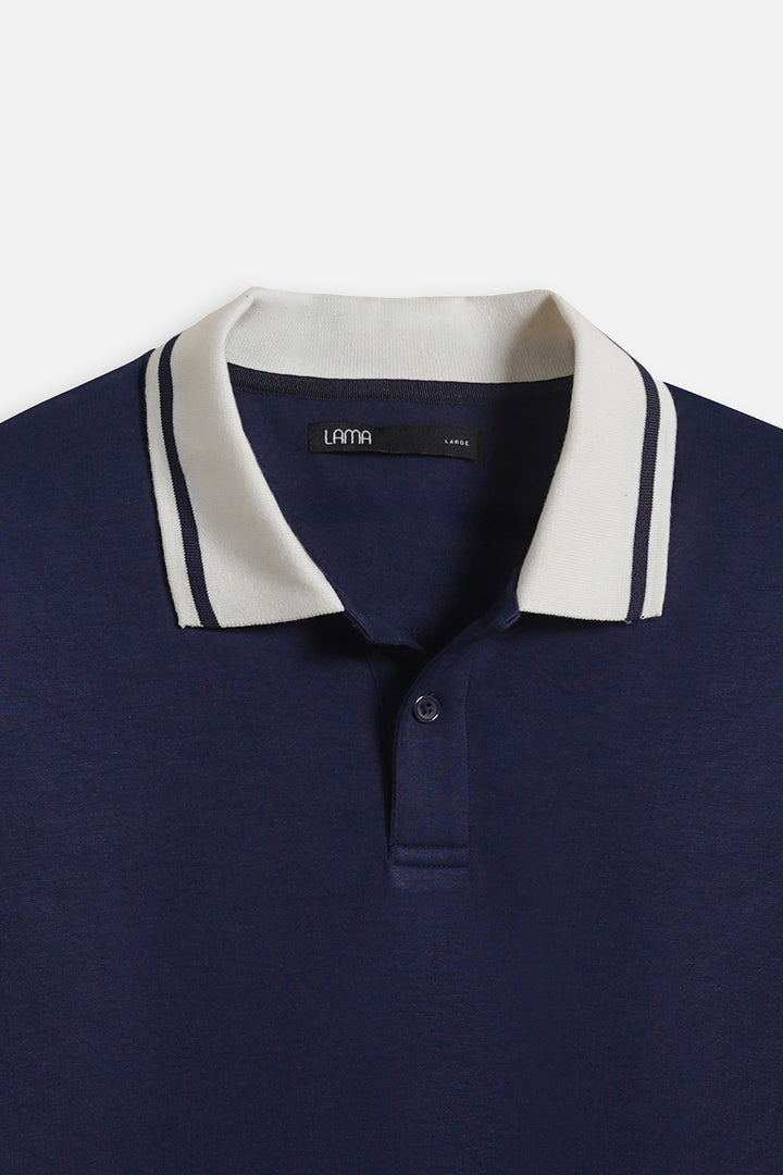 NAVY CONTRAST TRIM POLO