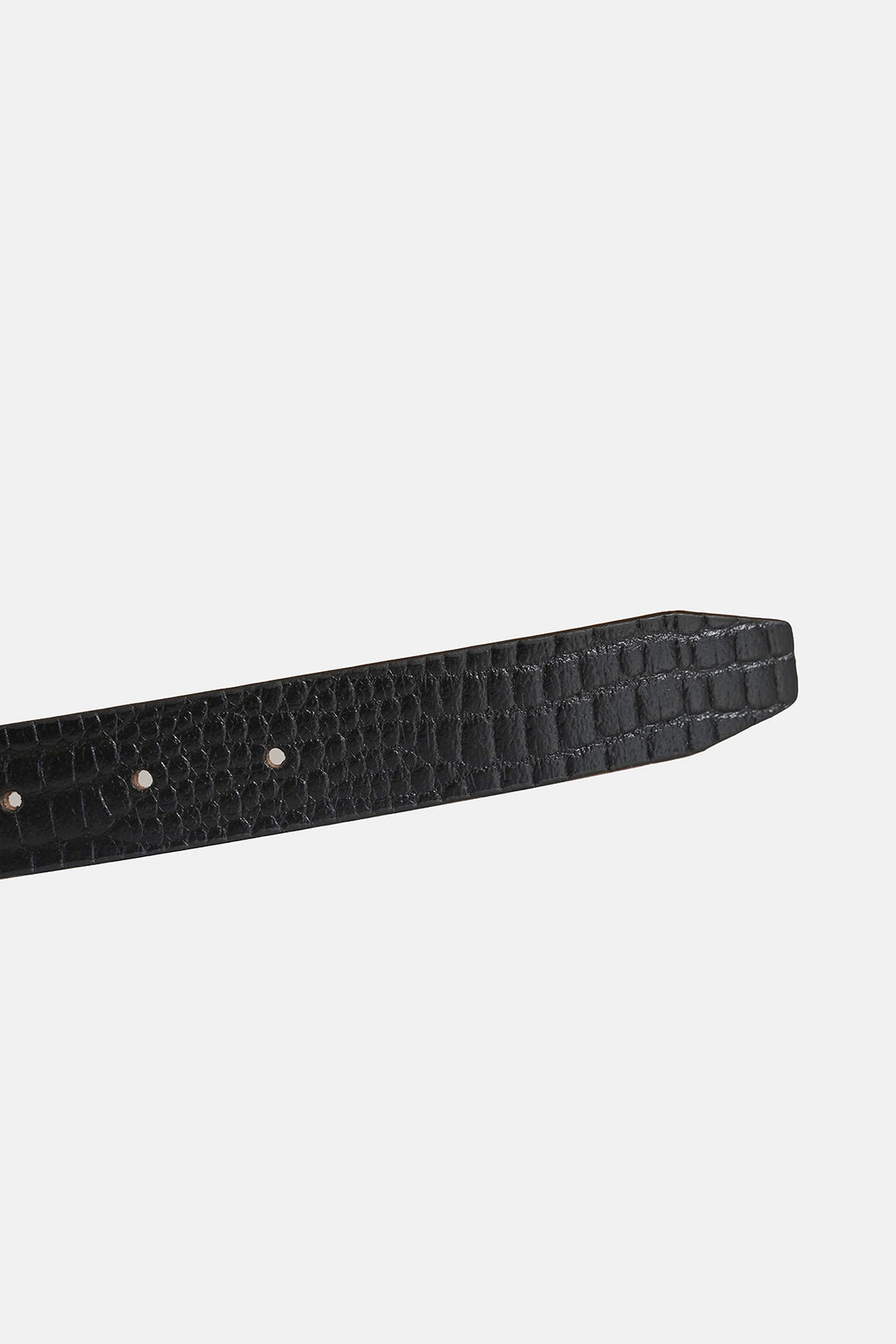 CROC TEXTURE LEATHER BELT