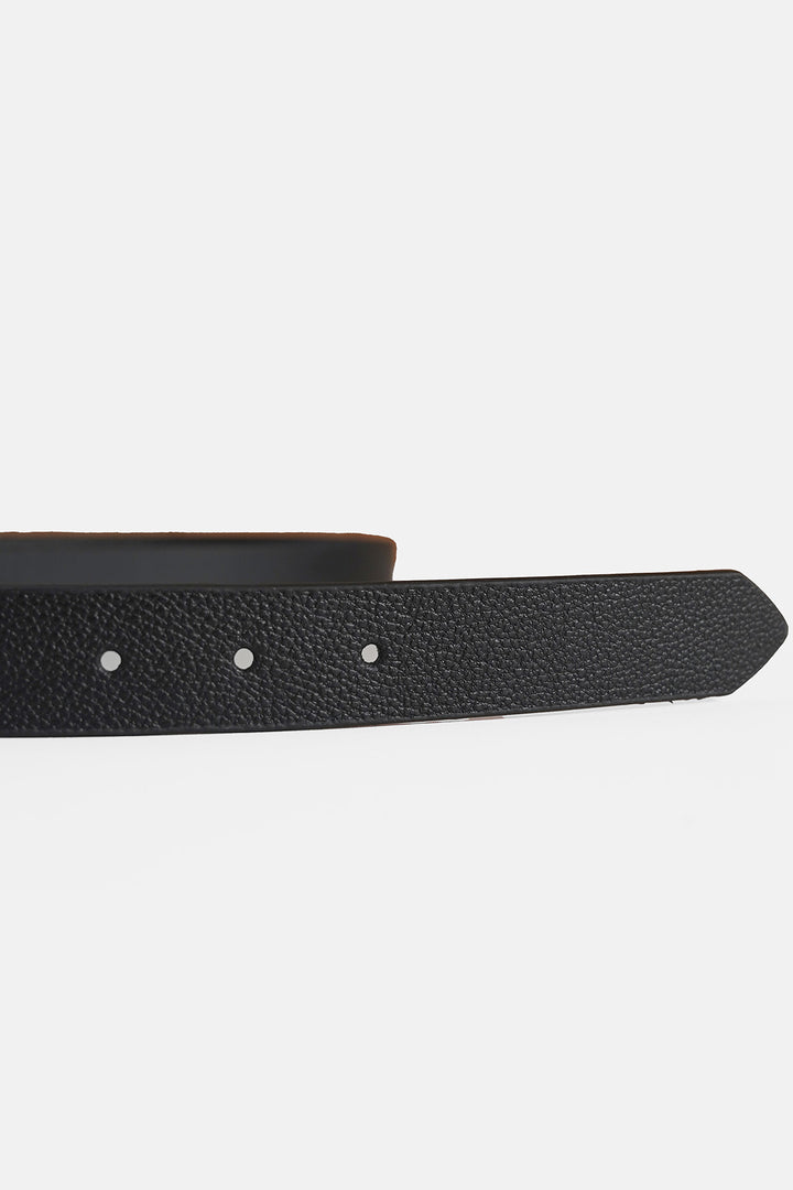GRAINED LEATHER WESTERN BELT