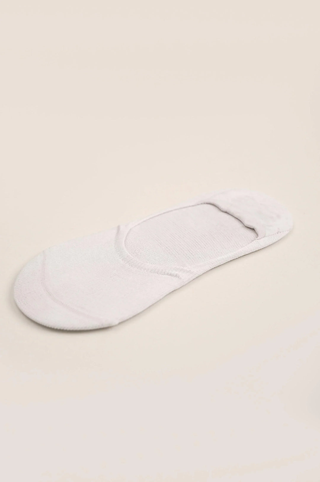 WHITE NO SHOW MERCERIZED SOCKS