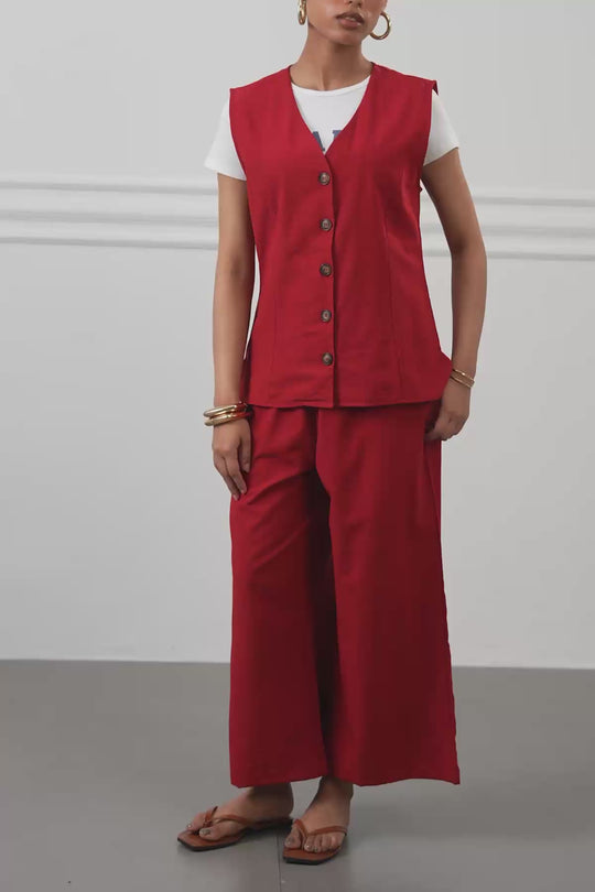 CASUAL COTTON MIX VEST
