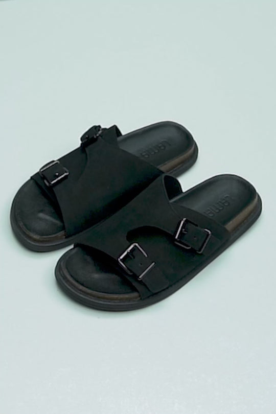 VANTA LEATHER SLIDES