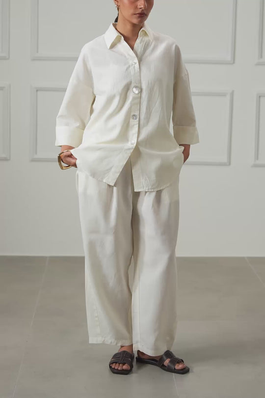 LYOCELL LINEN BUTTON SHIRT