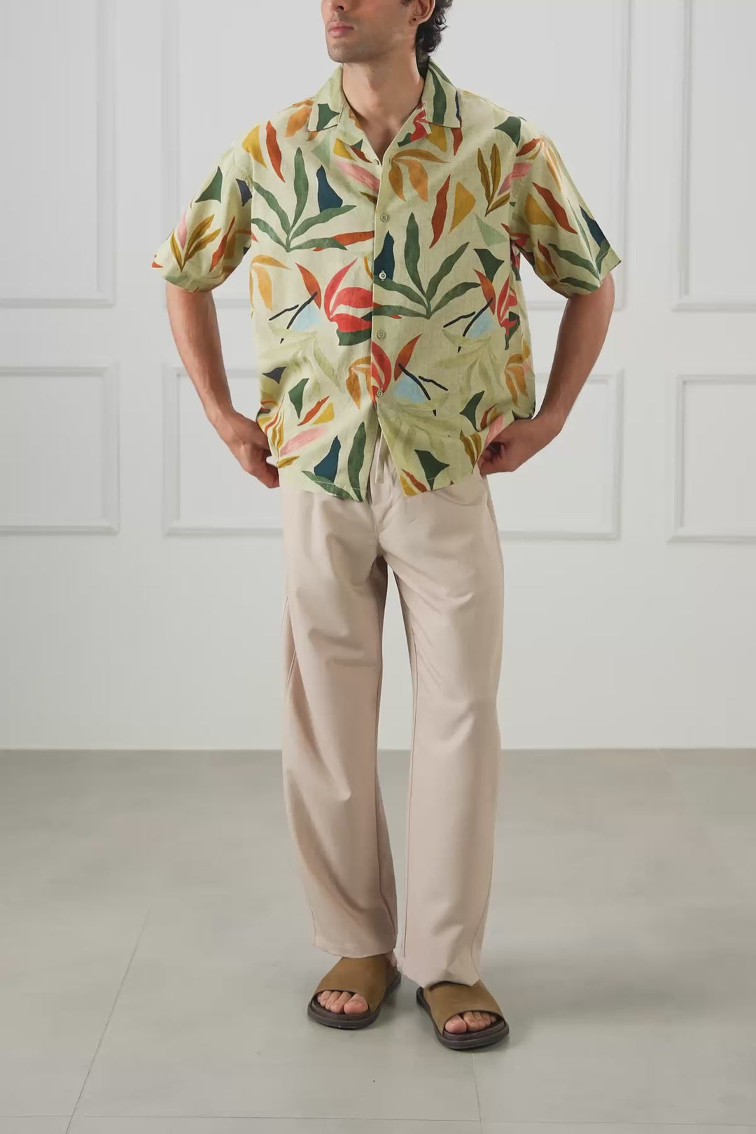 SLUB PRINTED SHIRT