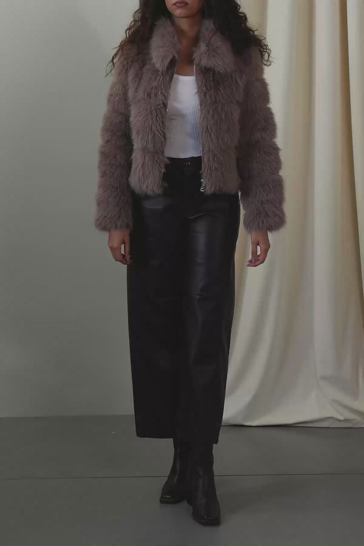 FUR ZIPPER JACKET