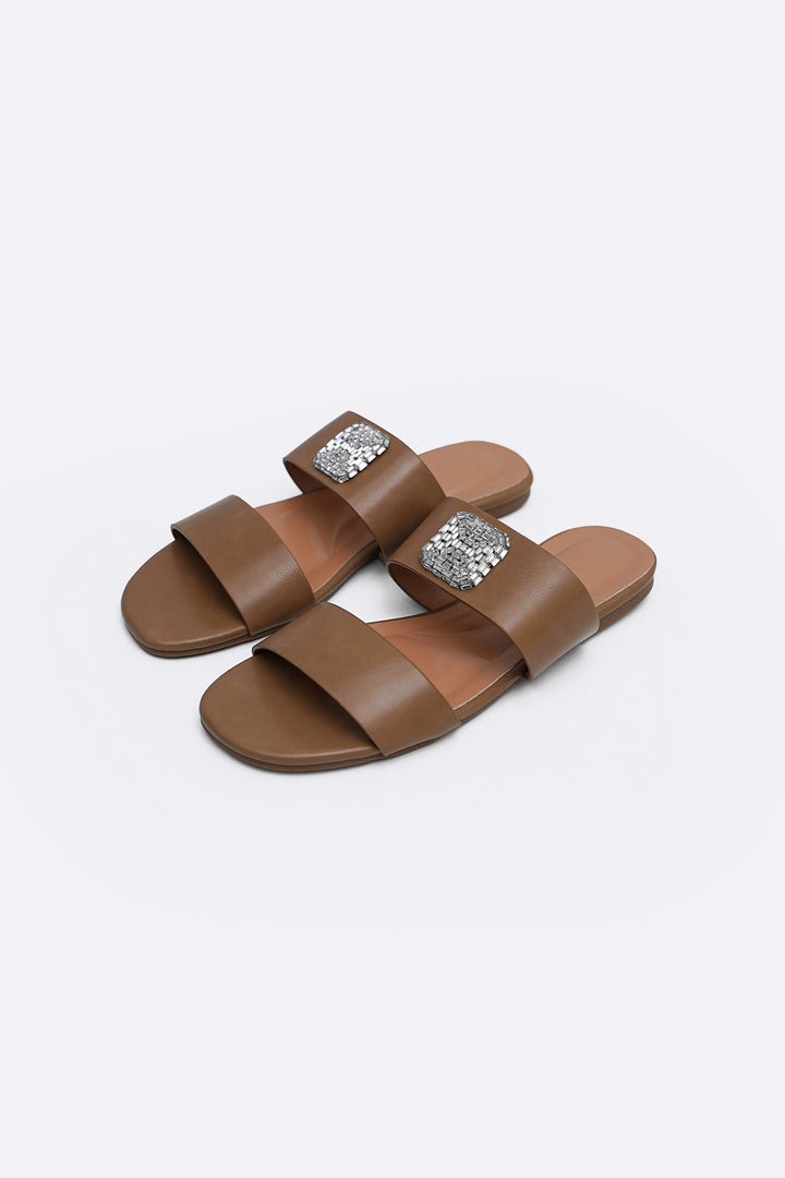 TAUPE SOFT BROOCH SLIDES
