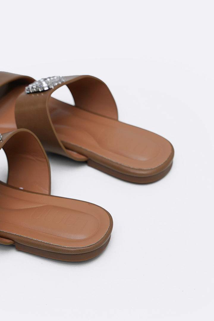 TAUPE SOFT BROOCH SLIDES