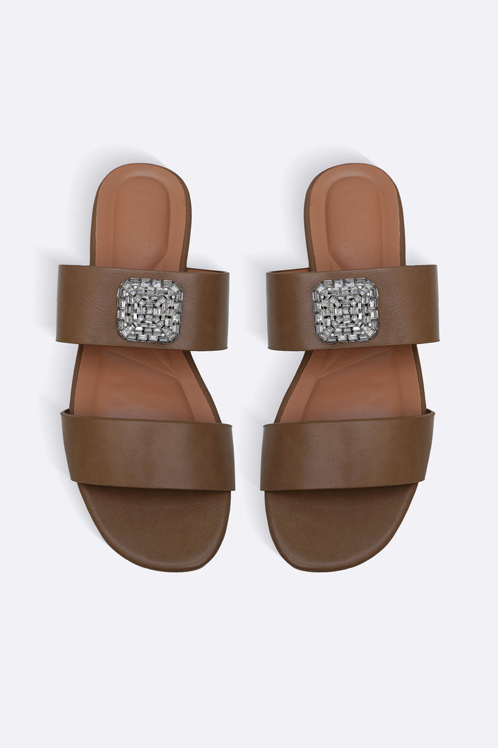 TAUPE SOFT BROOCH SLIDES